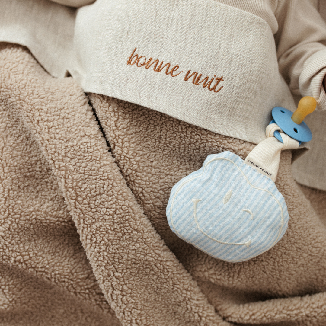 PACIFIER CLOTH - POMME - LOVELY LINEN DREAMY BLUE