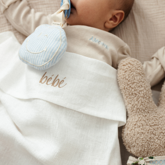FLAT SHEET CRIB | LOVELY LINEN COSY WHITE