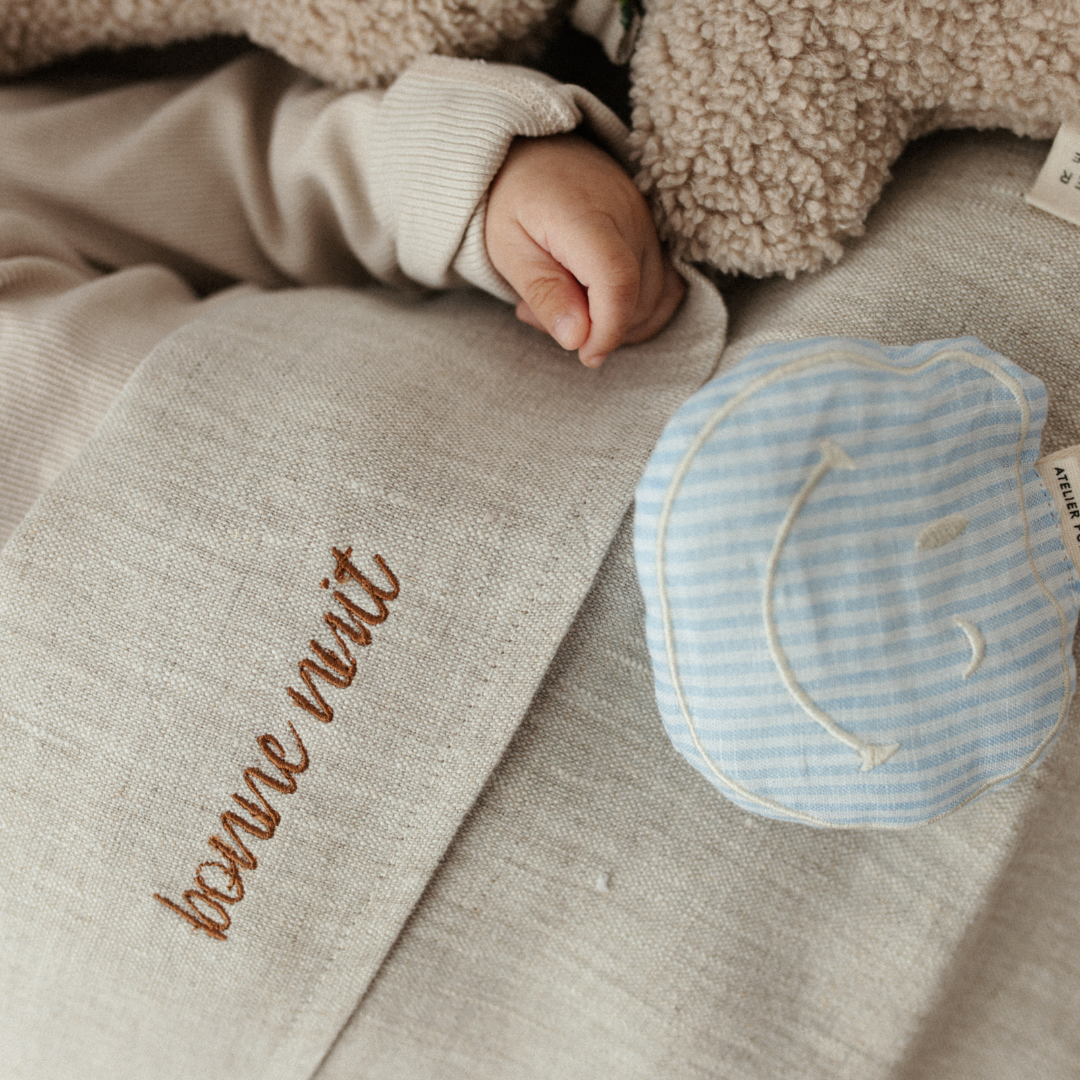PACIFIER CLOTH - POMME - LOVELY LINEN DREAMY BLUE