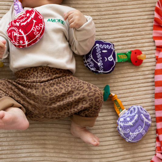 PACIFIER CLOTH POMME | BANDANA RUBY RED