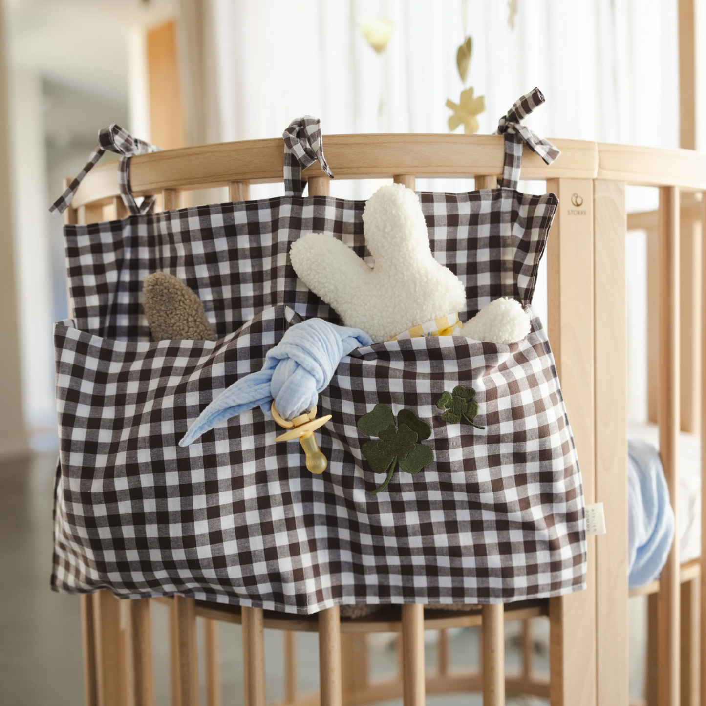 LINEN BED POCKET CHECKED | BETTER BROWNIE