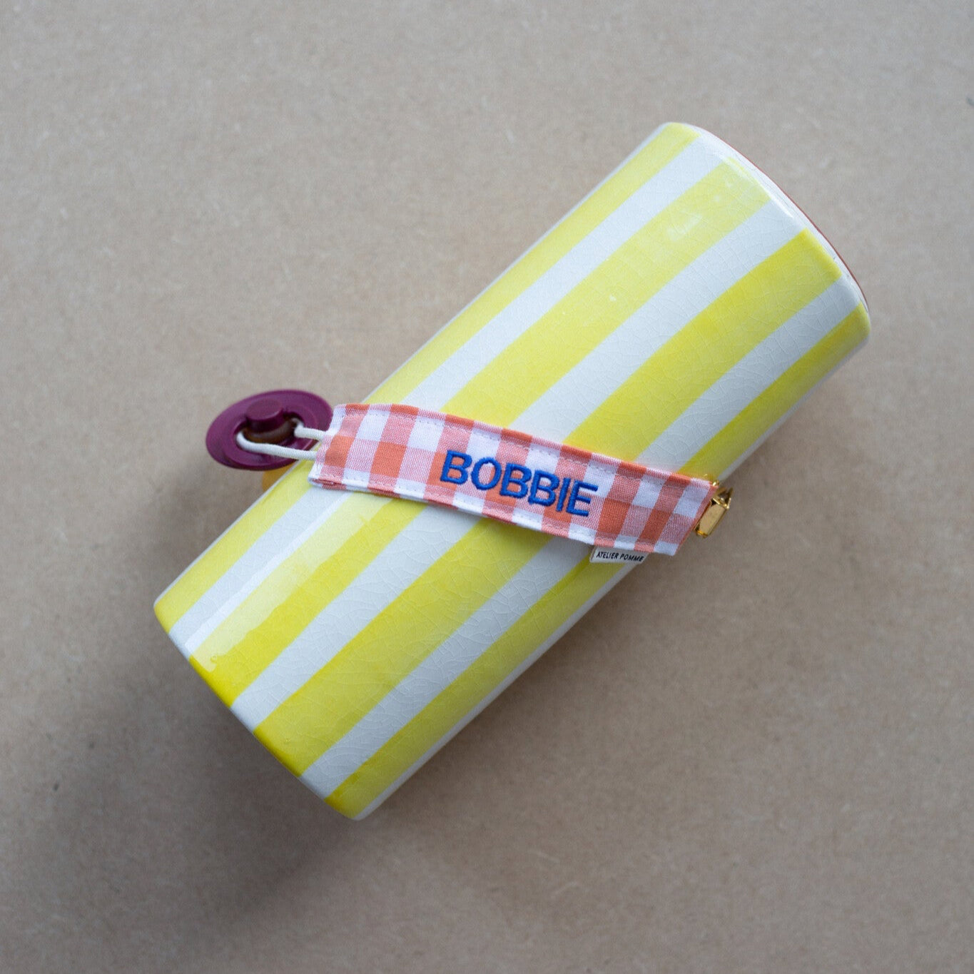 PACIFIER CORD CHECKED | OOPSY ORANGE