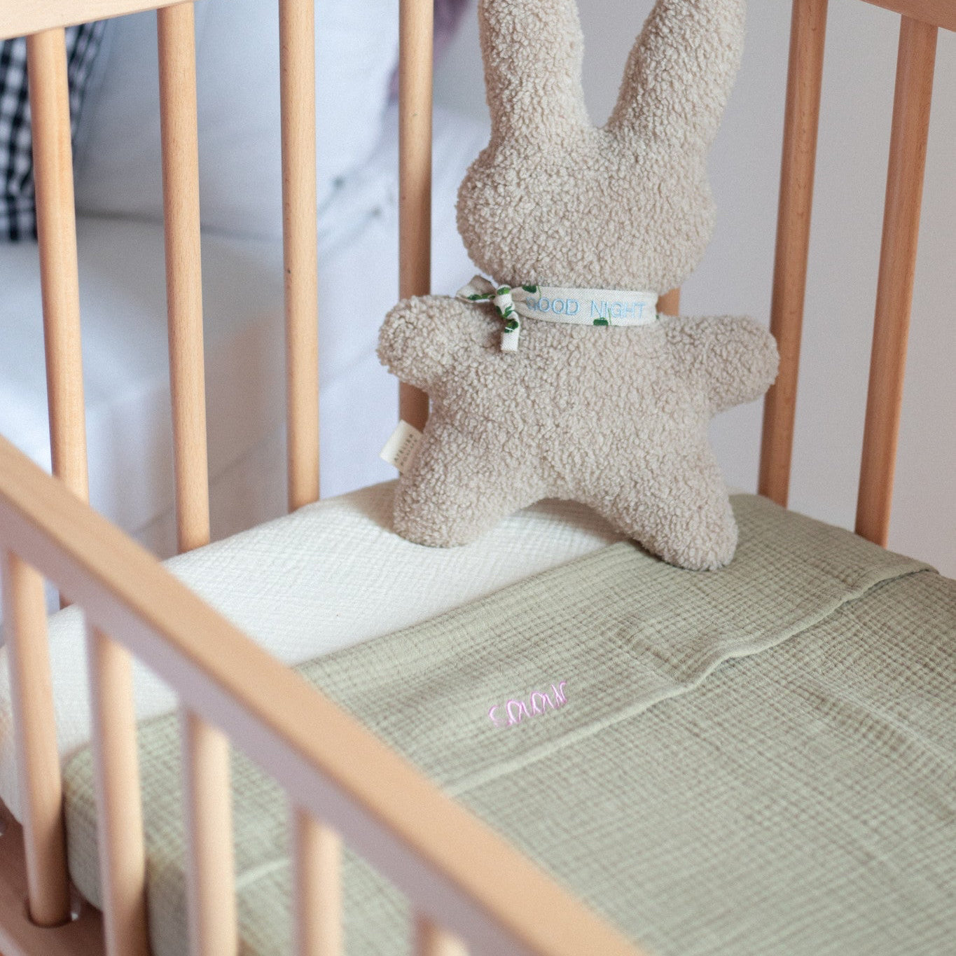 FLAT SHEET CRIB | MORNING MOSS