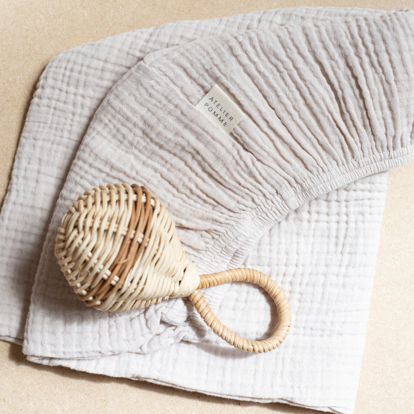FITTED SHEET CRIB | BONJOUR BEIGE