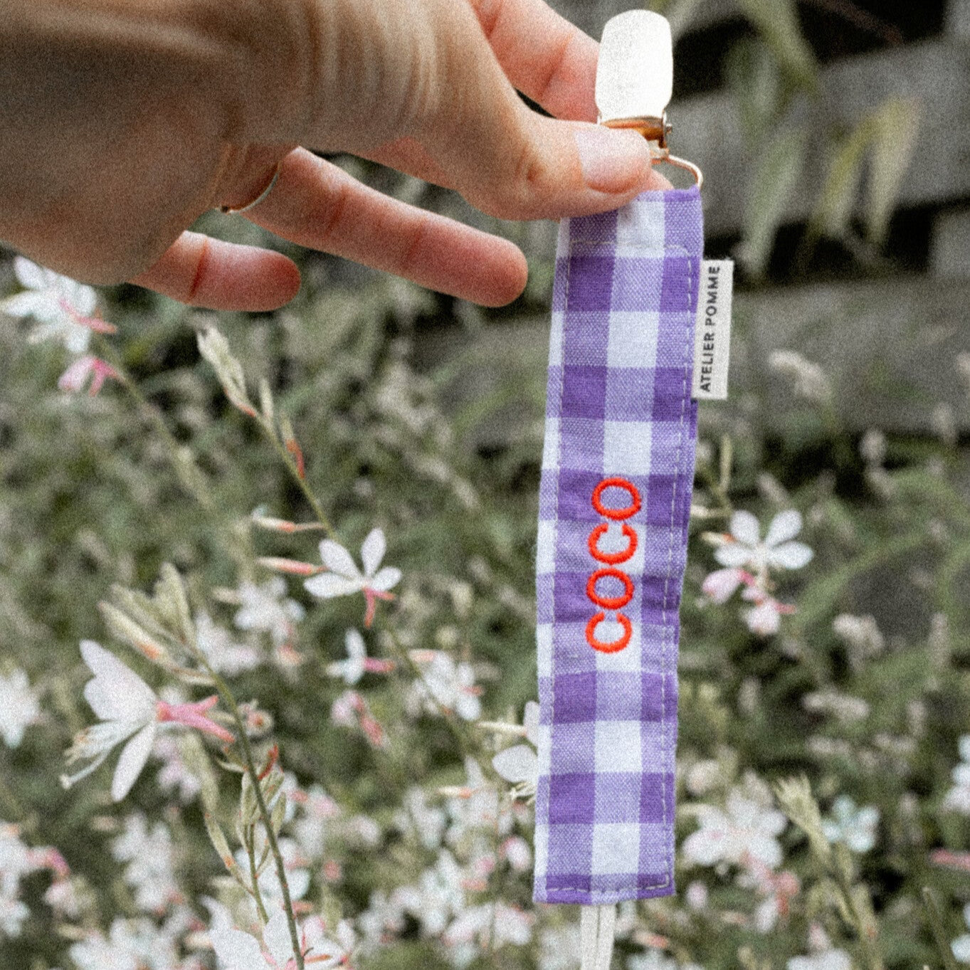 PACIFIER CORD CHECKED | PURPLE RAIN