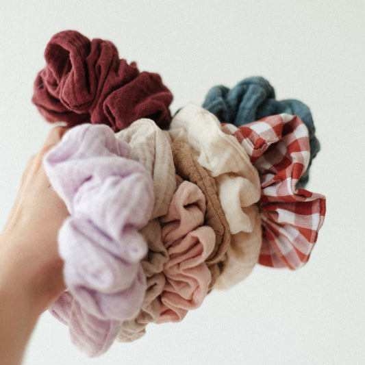 OVERSIZED SCRUNCHIE MUSLIN COTTON