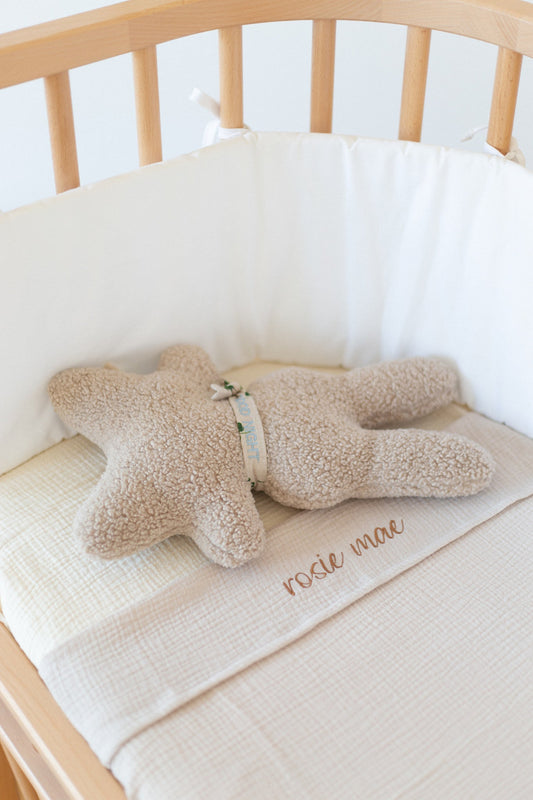FLAT SHEET CRIB - BONJOUR BEIGE