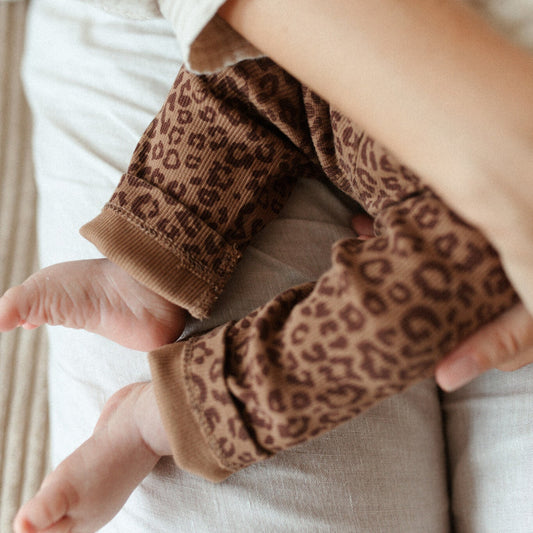 TINY HAPPY PANTS | LEOPARD BROWN
