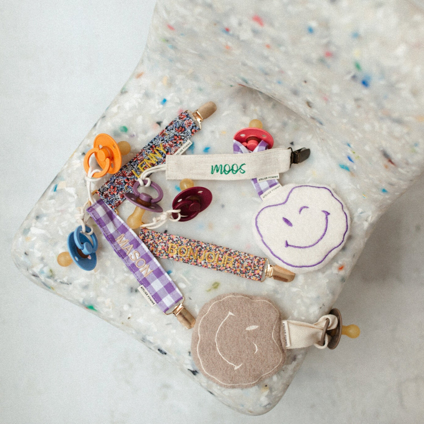 PACIFIER CORD CHECKED | PURPLE RAIN