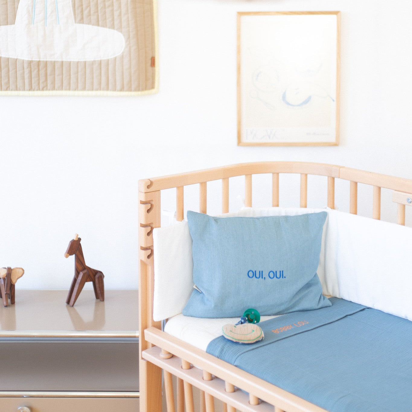 FLAT SHEET CRIB | MISTY BLUE