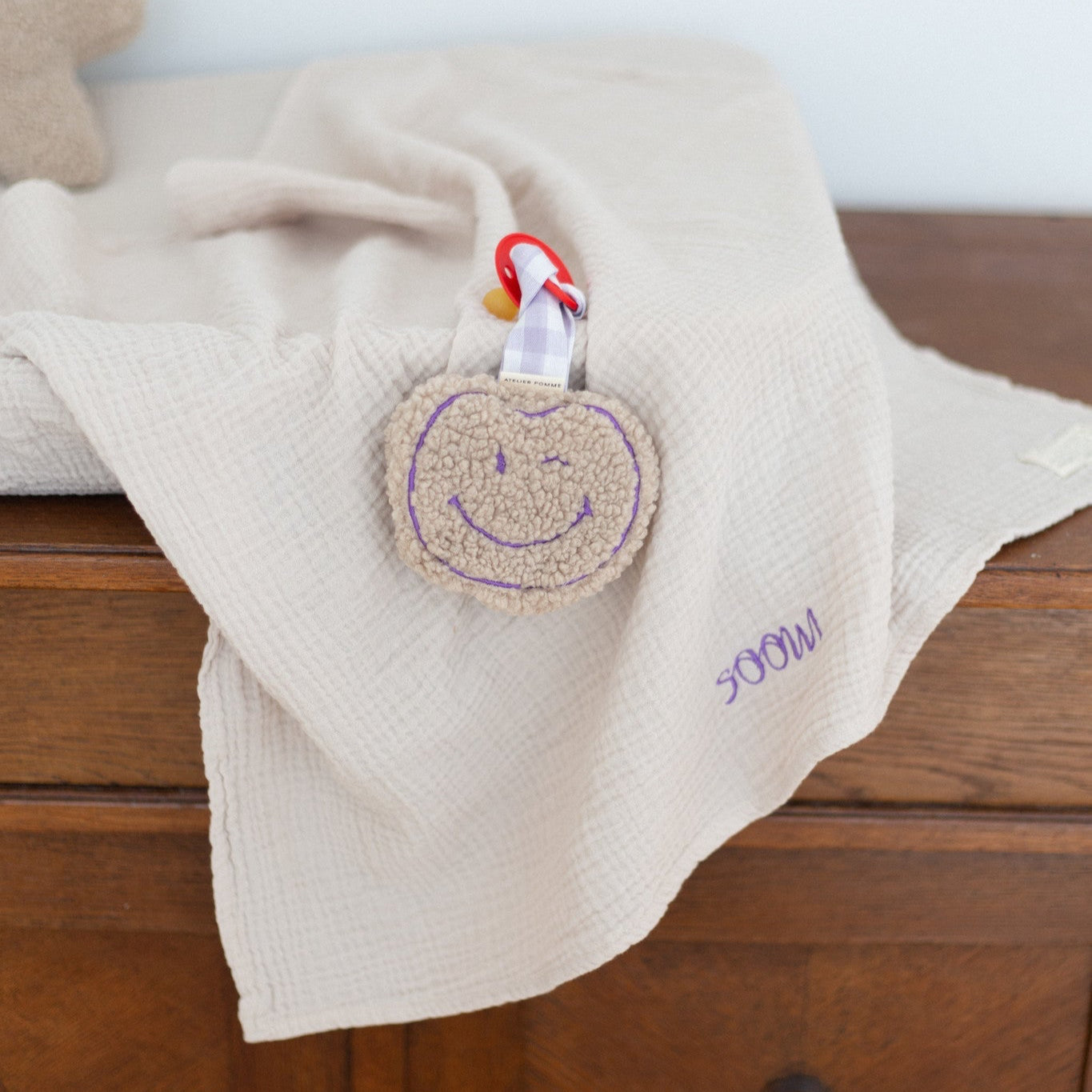 PACIFIER CLOTH POMME  TEDDY | LUCKY LILA