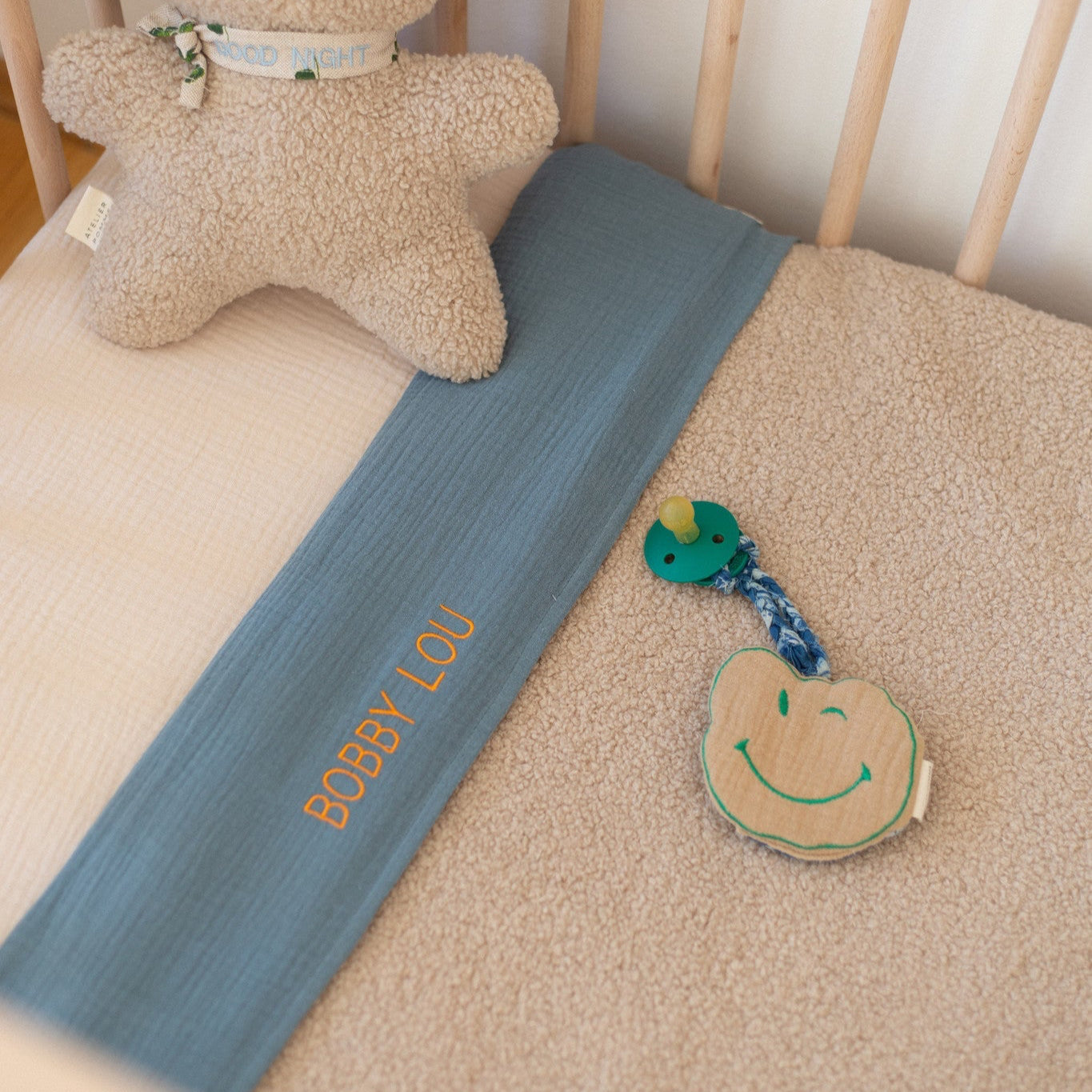 FLAT SHEET COT | MISTY BLUE