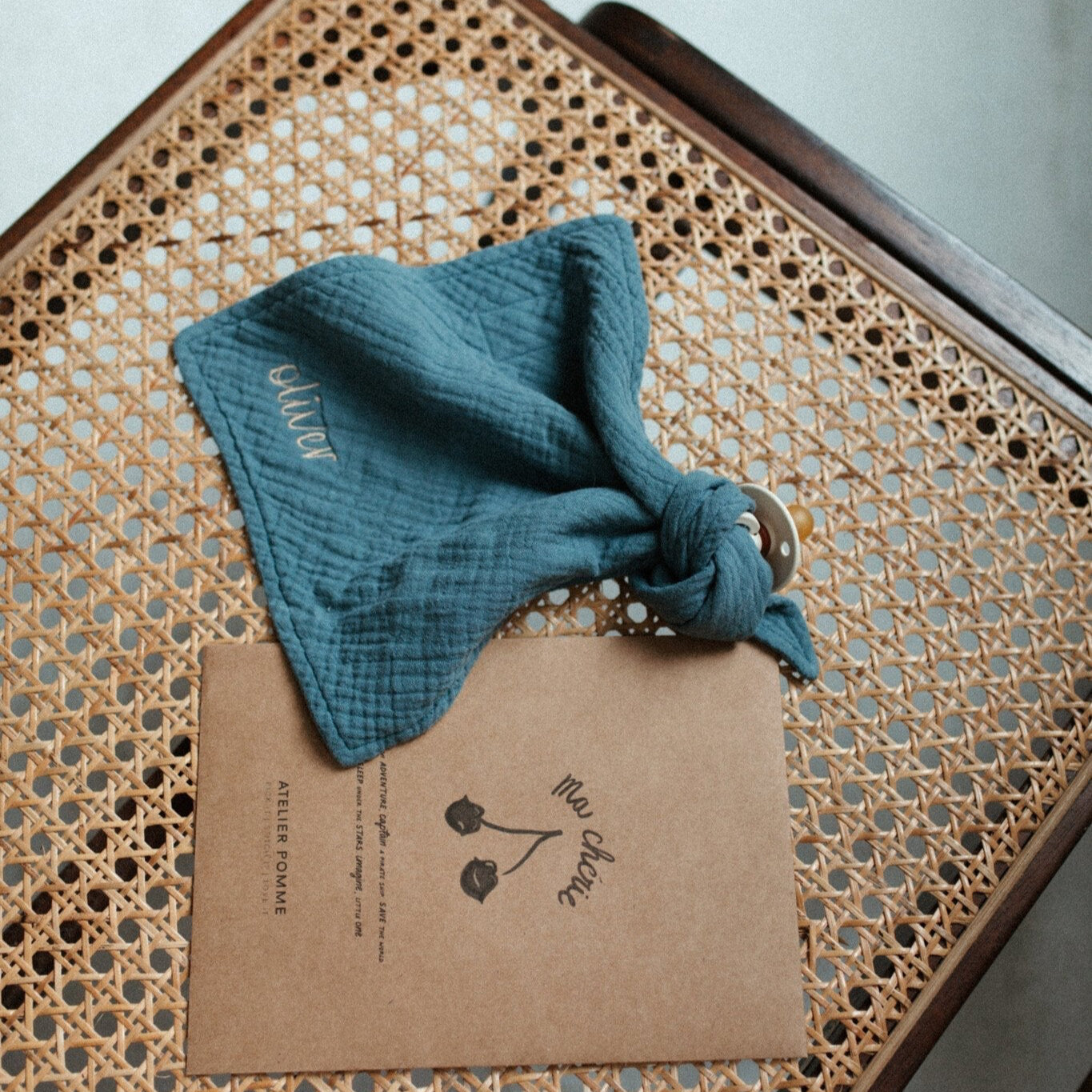 PACIFIER CLOTH CUDDLE | MISTY BLUE