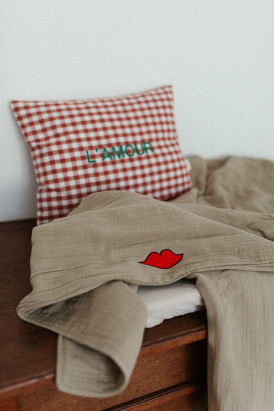 MUSLIN BLANKET MORNING MOSS | COT