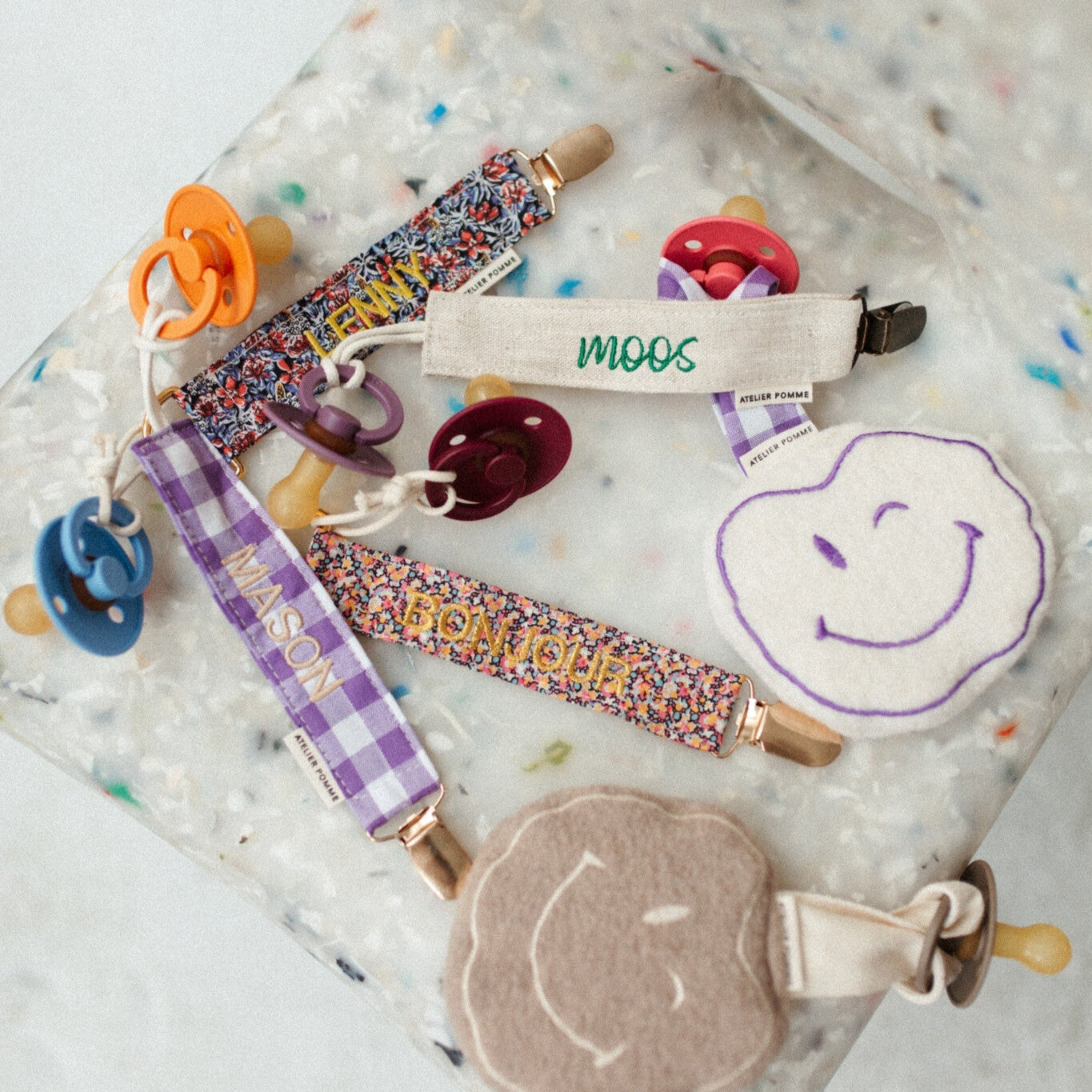 PACIFIER CORD |  NO RAIN, NO FLOWERS PINK