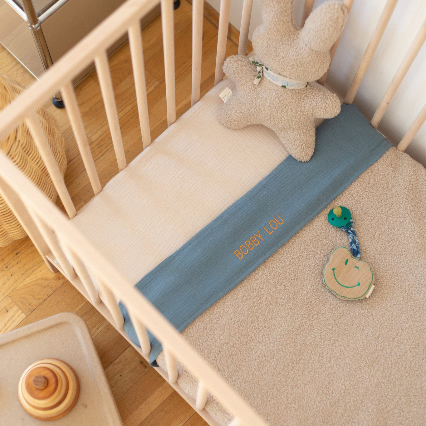 FLAT SHEET COT | MISTY BLUE