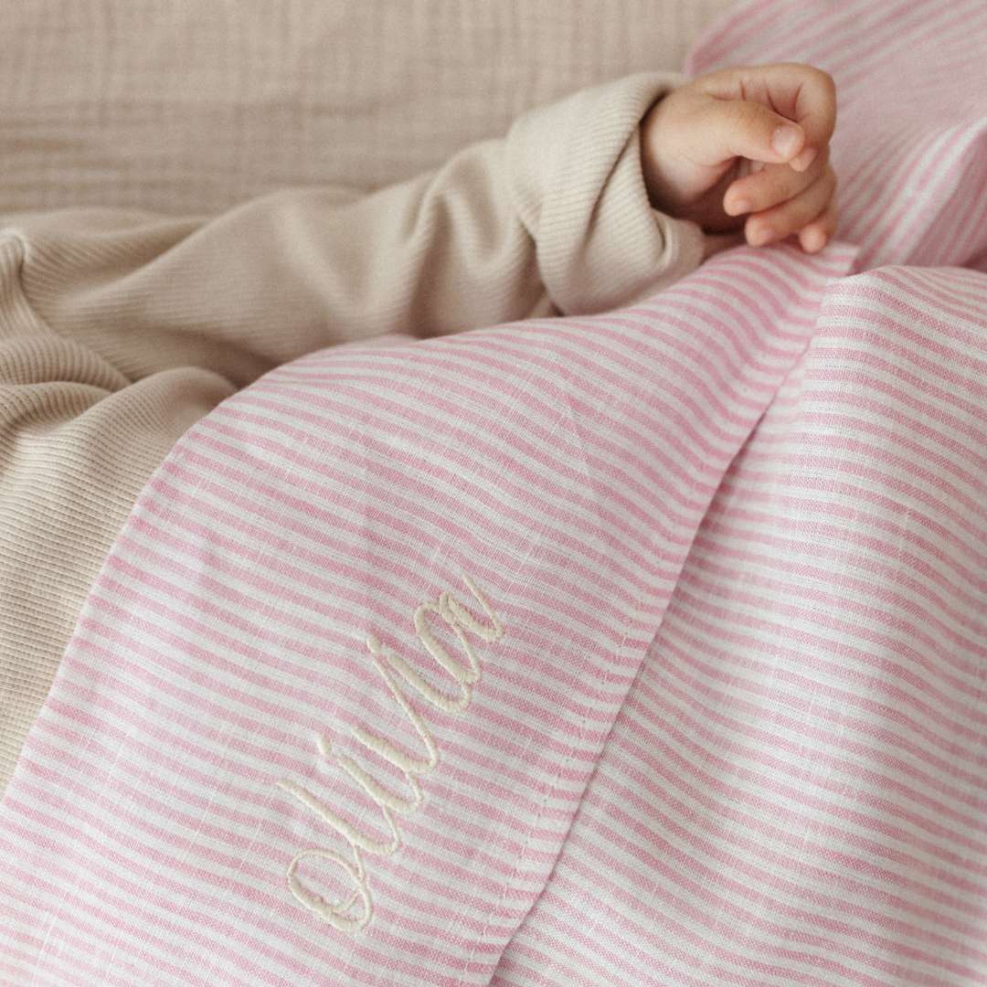 FLAT SHEET COT | LOVELY LINEN PINKY PROMISE