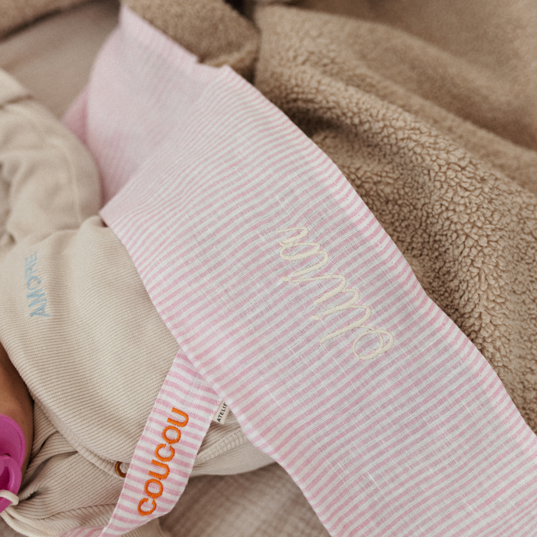 FLAT SHEET COT | LOVELY LINEN PINKY PROMISE