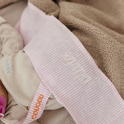 FLAT SHEET COT | LOVELY LINEN PINKY PROMISE