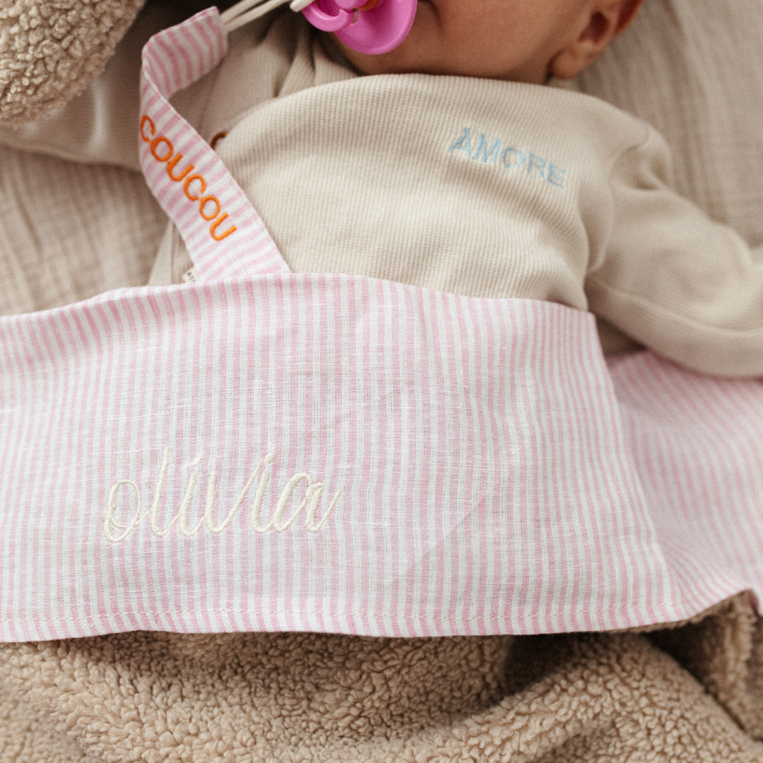 FLAT SHEET COT | LOVELY LINEN PINKY PROMISE