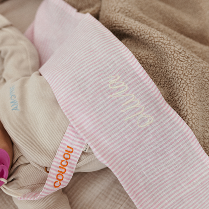FLAT SHEET COT | LOVELY LINEN PINKY PROMISE