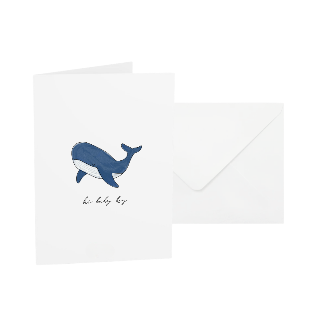 POST CARD | HI BABY BOY WHALE