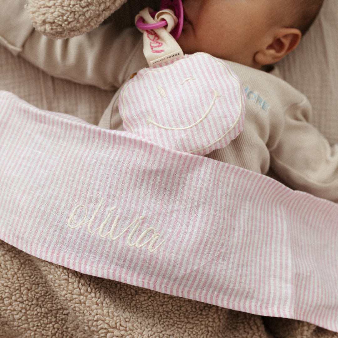 FLAT SHEET COT | LOVELY LINEN PINKY PROMISE