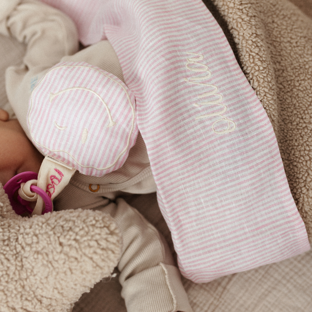 FLAT SHEET COT | LOVELY LINEN PINKY PROMISE