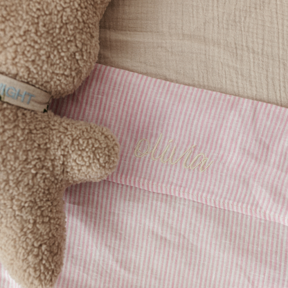 FLAT SHEET COT | LOVELY LINEN PINKY PROMISE