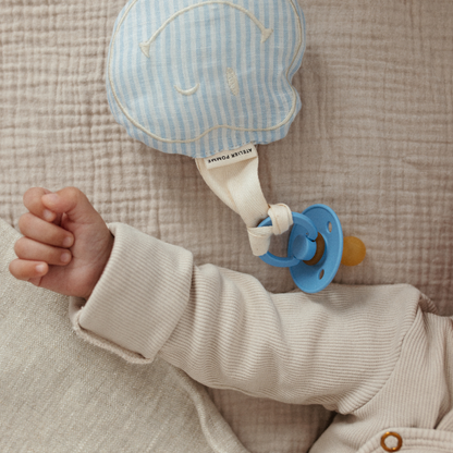PACIFIER CLOTH - POMME - LOVELY LINEN DREAMY BLUE