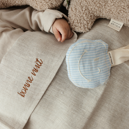 PACIFIER CLOTH - POMME - LOVELY LINEN DREAMY BLUE