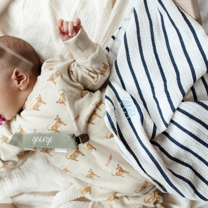 PACIFIER CORD LOVELY LINEN | MORNING MOSS