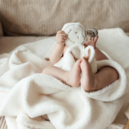 TEDDY HOODED BLANKET | SNOWY