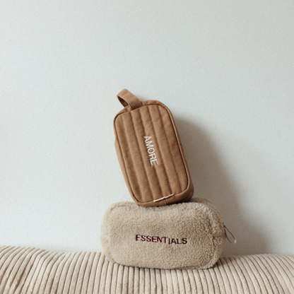 BABY ESSENTIALS POUCH | FINE BROWN