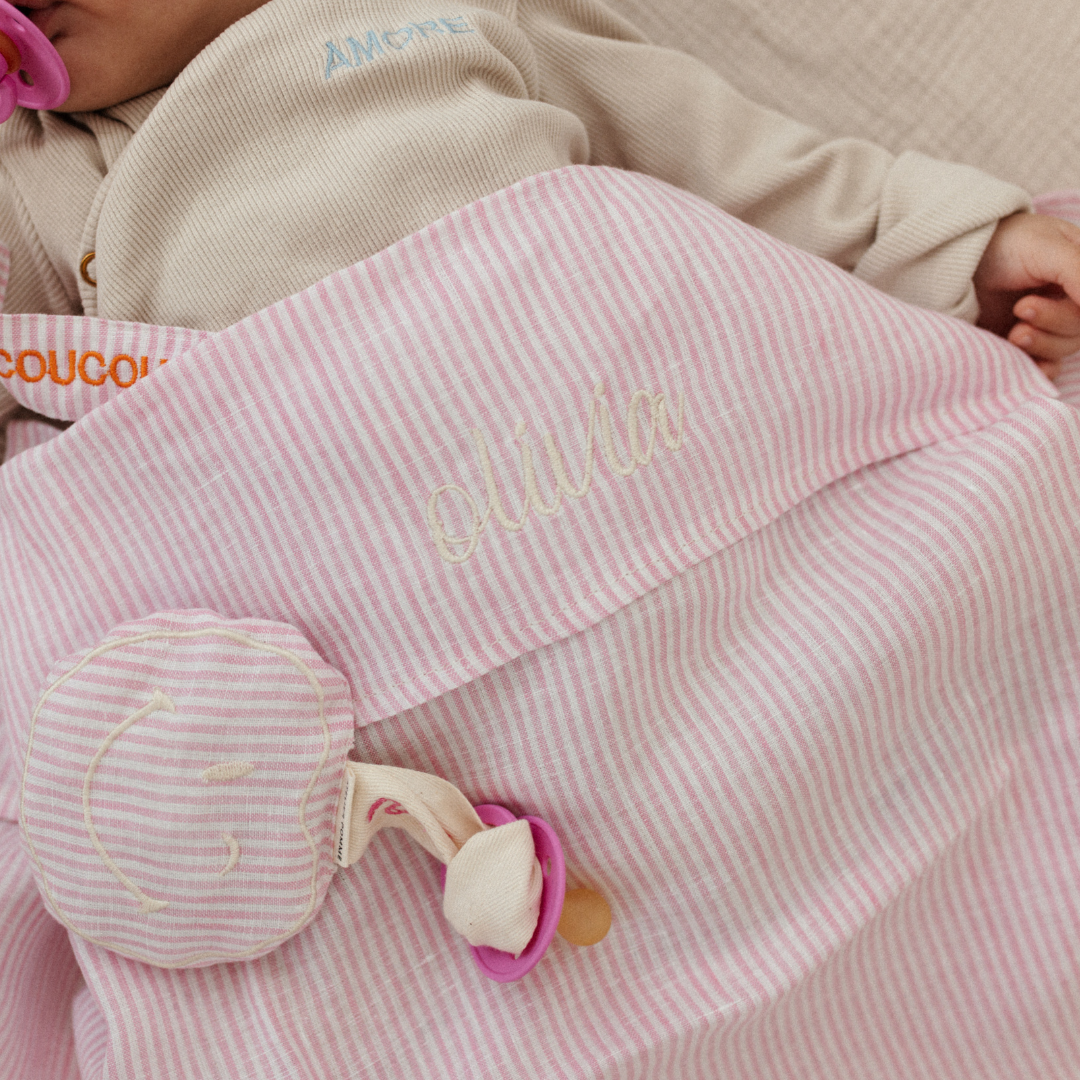 FLAT SHEET COT | LOVELY LINEN PINKY PROMISE