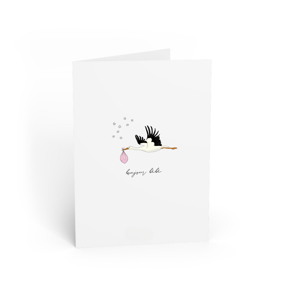 POST CARD | BONJOUR BÉBÉ GIRL