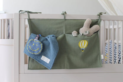 LINEN BED POCKET | MORNING MOSS