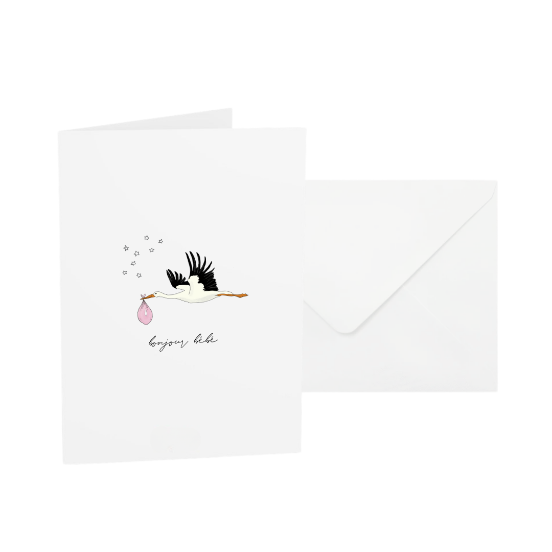 POST CARD | BONJOUR BÉBÉ GIRL