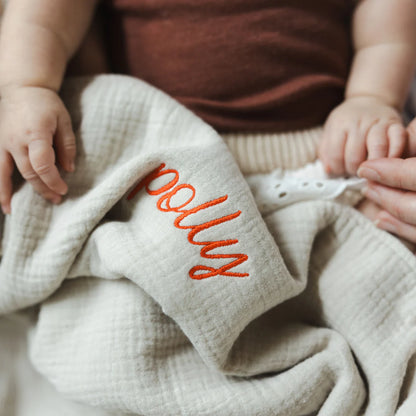 MUSLIN BLANKET BONJOUR BEIGE | CRIB
