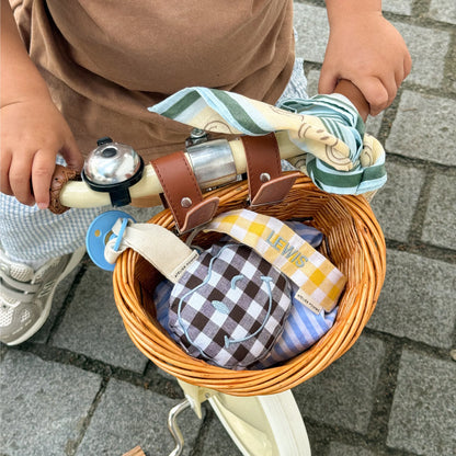 PACIFIER CLOTH POMME | CHECKED BETTER BROWNIE