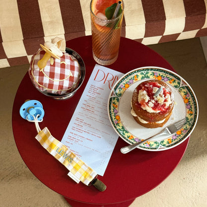 PACIFIER CORD CHECKED | BUTTER YELLOW