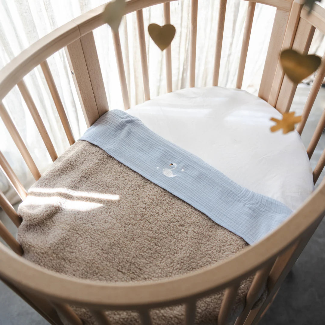 FLAT SHEET CRIB | DREAMY BLUE