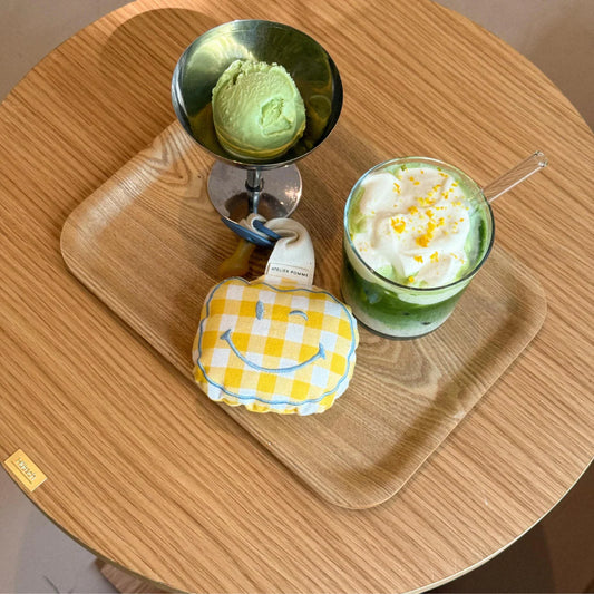 PACIFIER CLOTH POMME | CHECKED BUTTER YELLOW