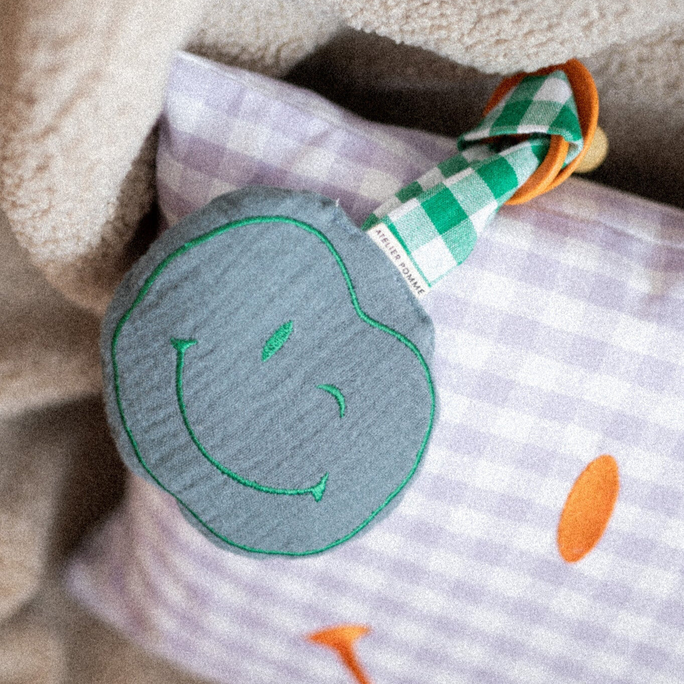 PACIFIER CLOTH POMME | MISTY BLUE