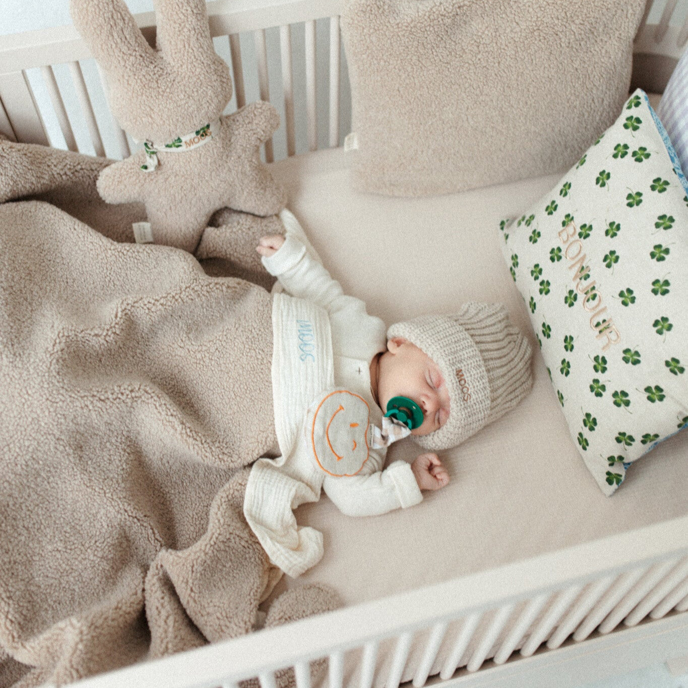 FITTED SHEET COT | BONJOUR BEIGE