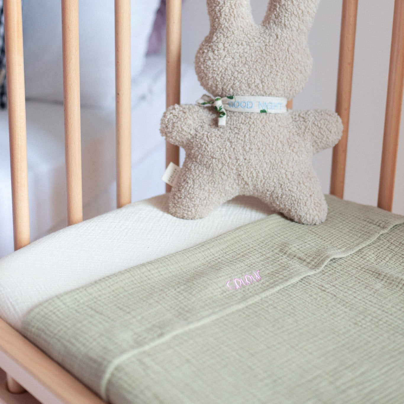 FLAT SHEET CRIB | MORNING MOSS