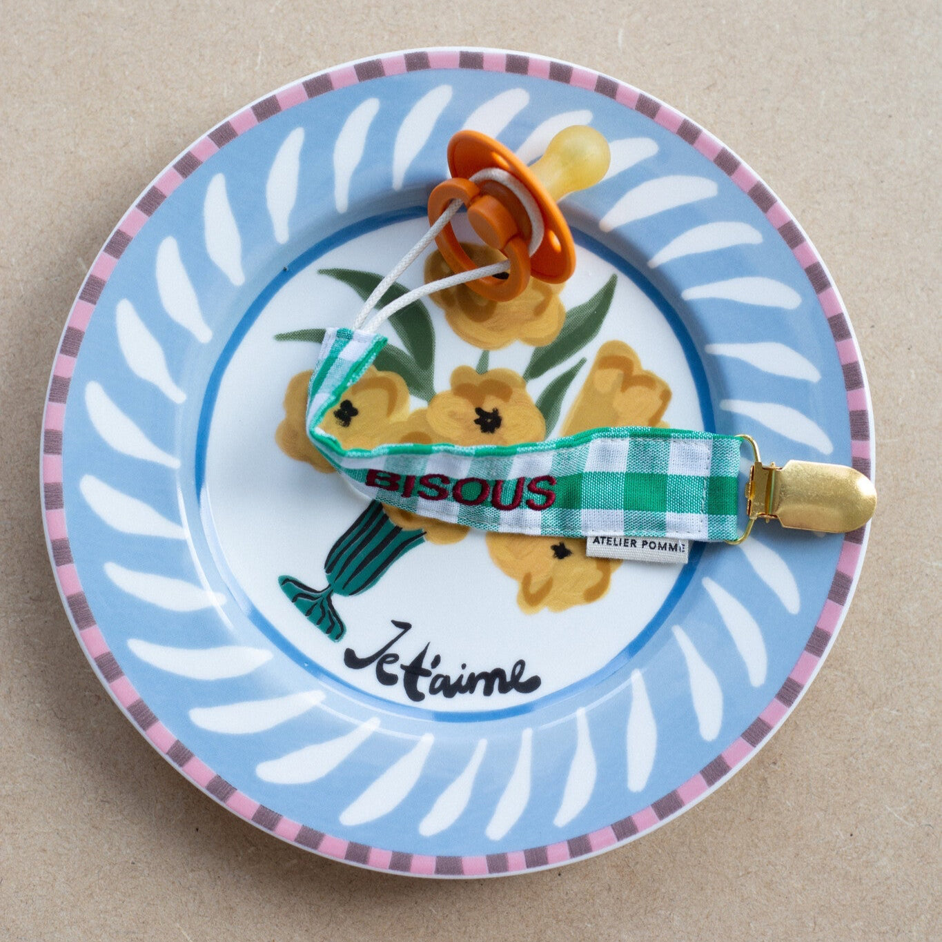 PACIFIER CORD CHECKED | EASY EMERALD