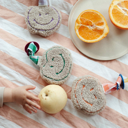 PACIFIER CLOTH POMME TEDDY | OOPSY ORANGE