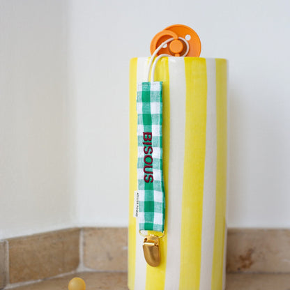 PACIFIER CORD CHECKED | EASY EMERALD