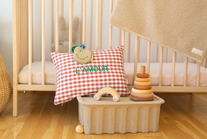 CUSHION: CHECKED IN - BISOUS BRIQUE